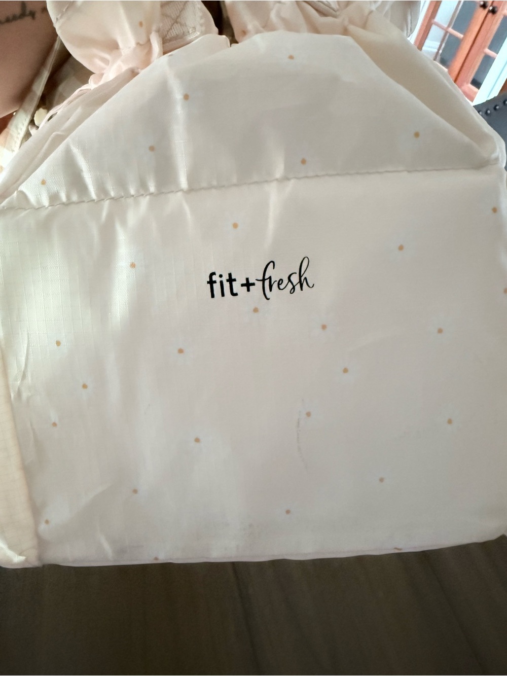 Calpak Beige Gingham Drawstring Tote - Picture 7 of 7